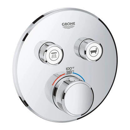 Grohe Grohtherm® SmartControl StarLight Chrome Dual Function Thermostatic Valve Trim