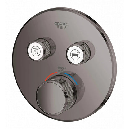 Grohe Grohtherm® SmartControl Hard Graphite Dual Function Thermostatic Valve Trim