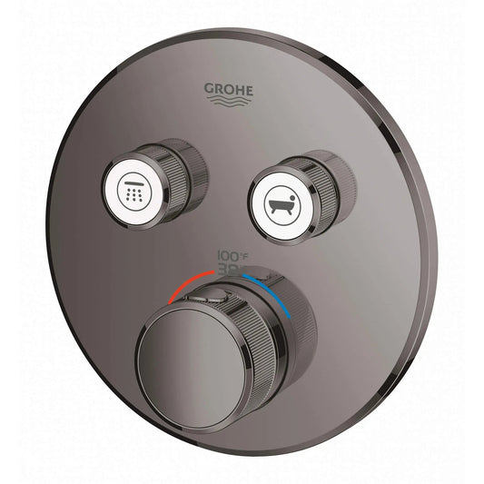Grohe Grohtherm® SmartControl Hard Graphite Dual Function Thermostatic Valve Trim