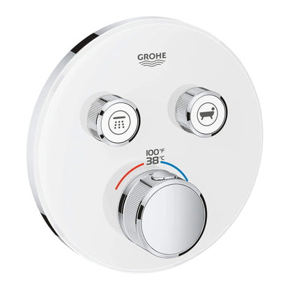 Grohe Grohtherm® SmartControl Moon White Dual Function Thermostatic Round Valve Trim