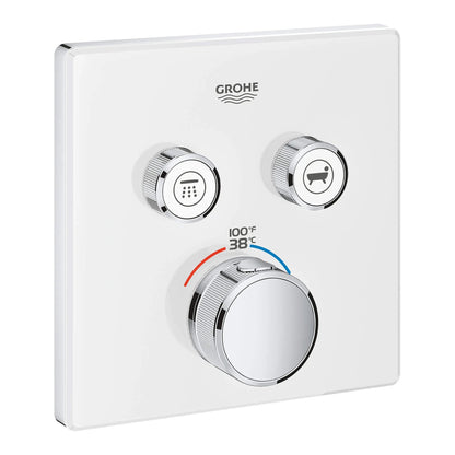 Grohe Grohtherm® Moon White SmartControl Dual Function Thermostatic Valve Trim