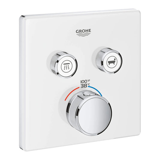 Grohe Grohtherm® Moon White SmartControl Dual Function Thermostatic Valve Trim