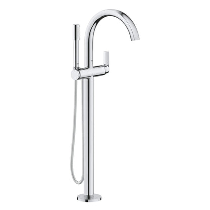 Grohe Defined Single-Handle Freestanding StarLight Chrome Tub Faucet With 1.75 GPM Hand Shower
