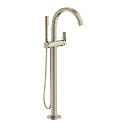 Grohe Defined Single-Handle Freestanding Brushed Nickel Infinity Tub Faucet With 1.75 GPM Hand Shower