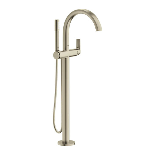 Grohe Defined Single-Handle Freestanding Brushed Nickel Infinity Tub Faucet With 1.75 GPM Hand Shower