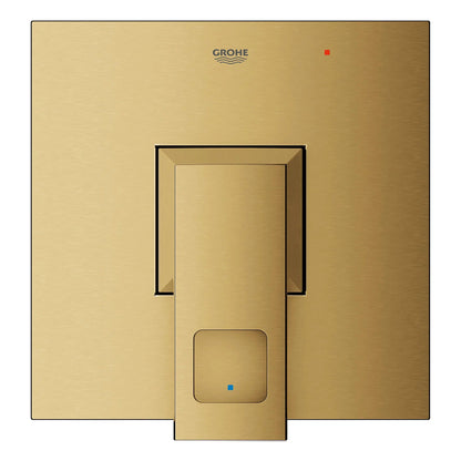 Grohe Eurocube® Pressure Balance Metal Handle and Plate Brushed Cool Sunrise Valve Trim With Cartridge