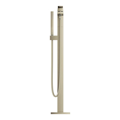 Grohe Eurocube® Single-Handle Brushed Nickel Infinity Freestanding Tub Faucet With 1.75 GPM Hand Shower