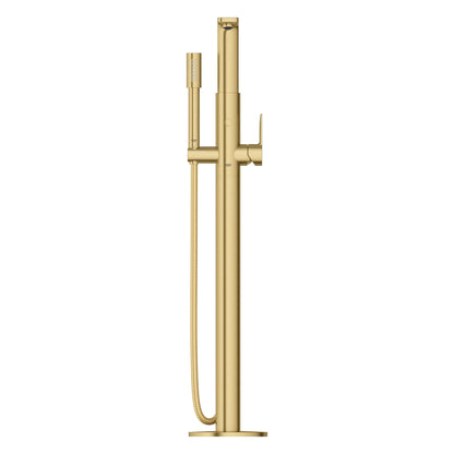 Grohe Lineare™ Single-Handle Freestanding Brushed Cool Sunrise Tub Faucet With 1.75 GPM Hand Shower