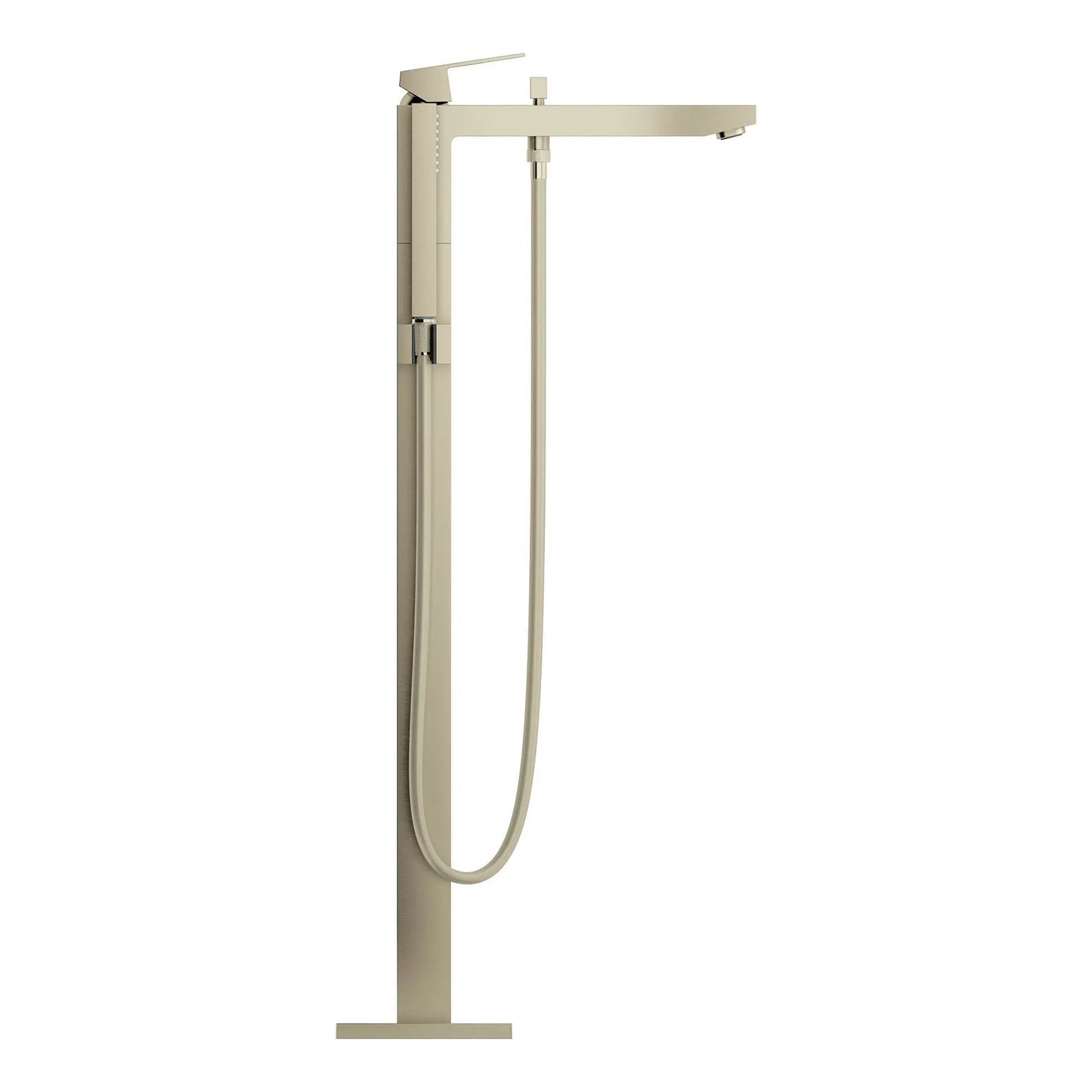 Grohe Eurocube® Single-Handle Brushed Nickel Infinity Freestanding Tub Faucet With 1.75 GPM Hand Shower