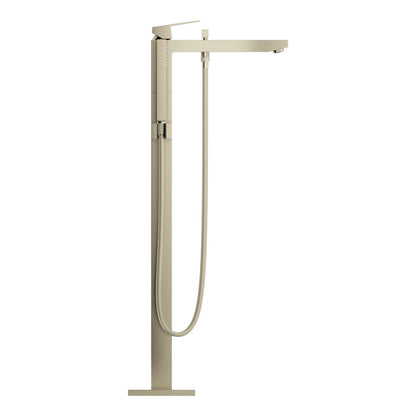 Grohe Eurocube® Single-Handle Brushed Nickel Infinity Freestanding Tub Faucet With 1.75 GPM Hand Shower