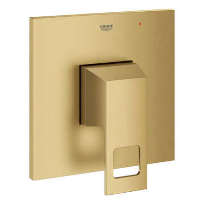 Grohe Eurocube® Pressure Balance Metal Handle and Plate Brushed Cool Sunrise Valve Trim With Cartridge