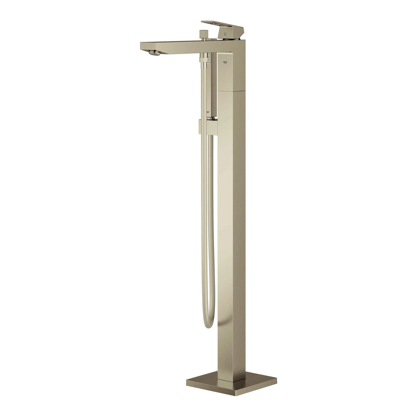 Grohe Eurocube® Single-Handle Brushed Nickel Infinity Freestanding Tub Faucet With 1.75 GPM Hand Shower