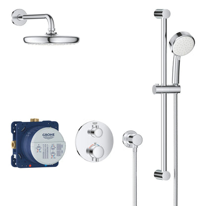 Grohe Grohtherm® 2-Handle Dual Function StarLight Chrome Thermostatic Shower Bundle