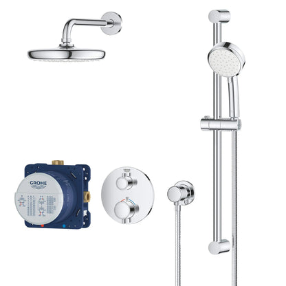 Grohe Grohtherm® 2-Handle Dual Function StarLight Chrome Thermostatic Shower Bundle