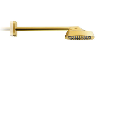 Axor ShowerSphere 2.5 GPM 250 1-Jet Polished Gold Optic Showerhead With Shower Arm