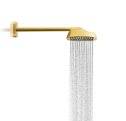 Axor ShowerSphere 2.5 GPM 250 1-Jet Polished Gold Optic Showerhead With Shower Arm