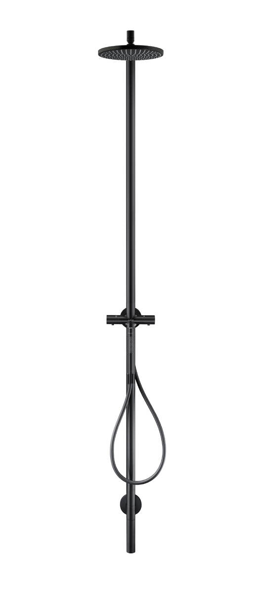 Axor Starck 2.5 GPM 2-Function 240 1-Jet Matte Black Showerpipe
