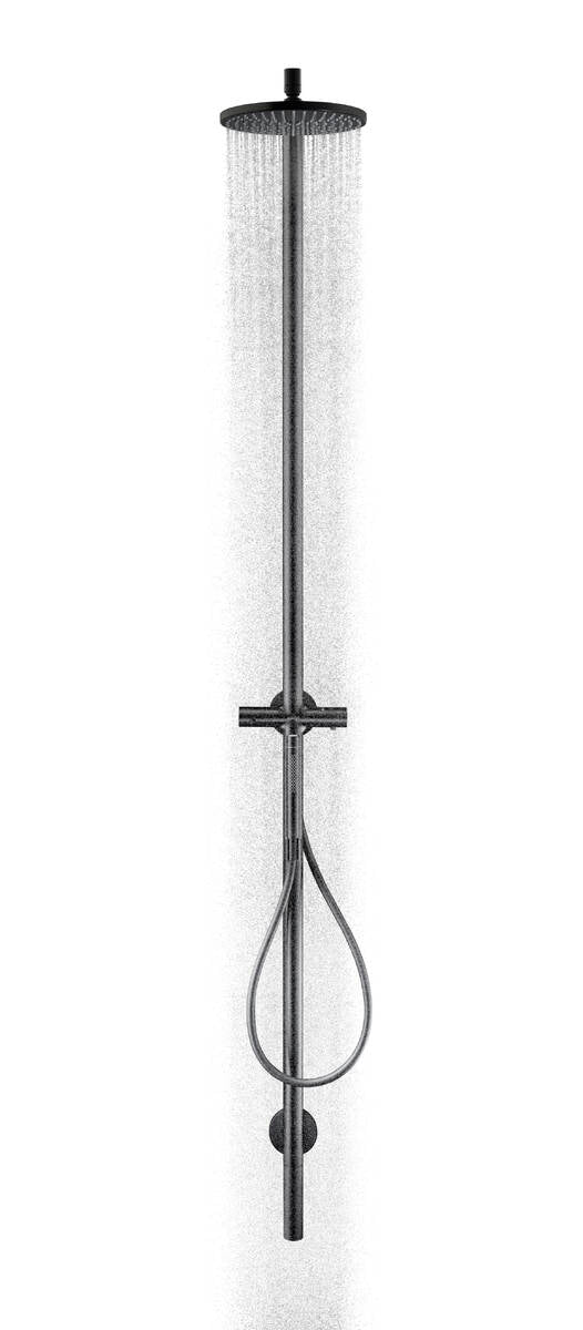 Axor Starck 2.5 GPM 2-Function 240 1-Jet Matte Black Showerpipe