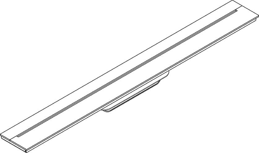 Axor 27" Stainless Steel Wall Installation Chrome Drain
