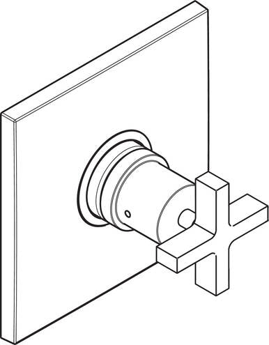 Axor Citterio Cross Handle Brushed Nickel Pressure Balance Trim