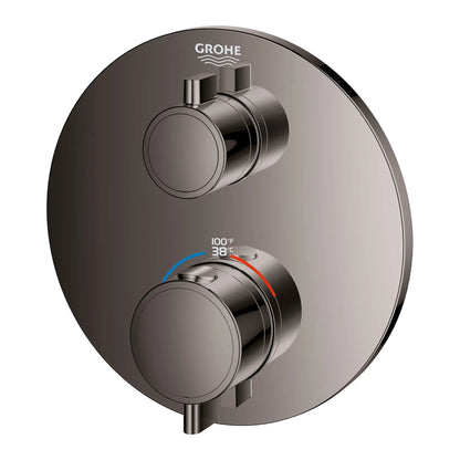 Grohe Grohtherm® Single Function 2-Handle Hard Graphite Thermostatic Valve Trim