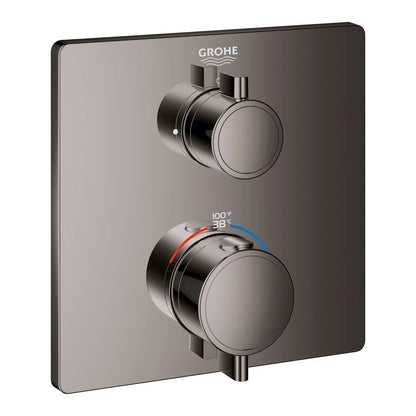 Grohe Grohtherm® Hard Graphite Dual Function 2-Handle Thermostatic Valve Trim