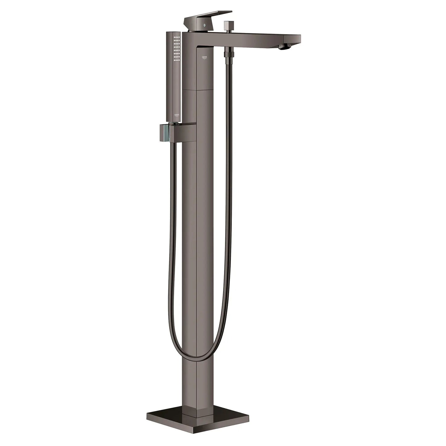 Grohe Eurocube® Single-Handle Hard Graphite Freestanding Tub Faucet With 1.75 GPM Hand Shower