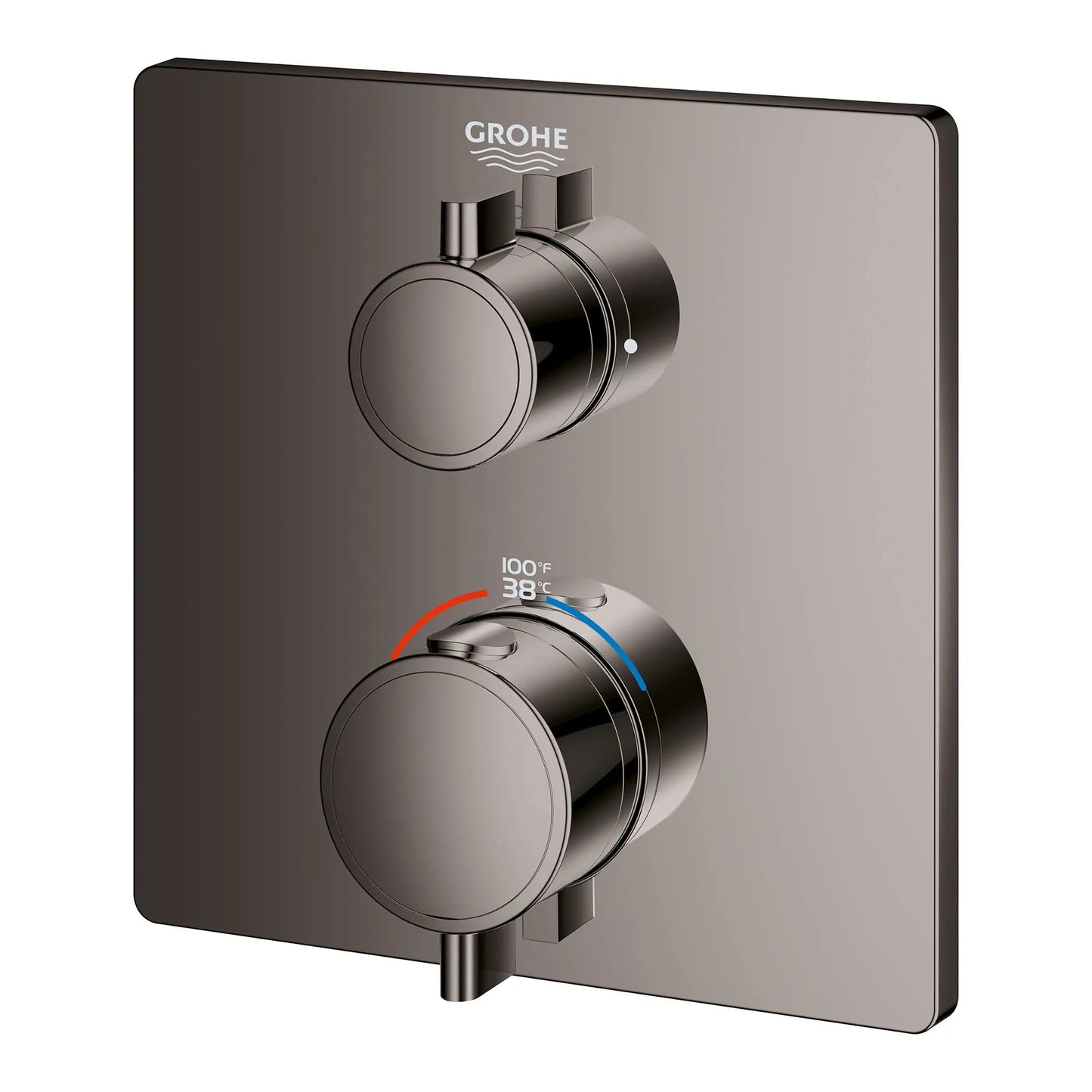 Grohe Grohtherm® Hard Graphite Dual Function 2-Handle Thermostatic Valve Trim