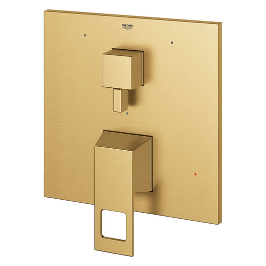 Grohe Eurocube 3-Way Diverter With Cartridge Brushed Cool Sunrise Pressure Balance Valve Trim