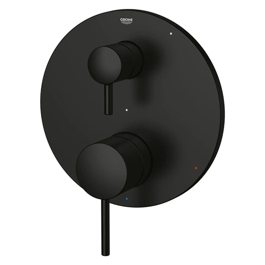 Grohe Timeless Pressure Balance Valve Trim Matte Black 3-Way Diverter With Cartridge