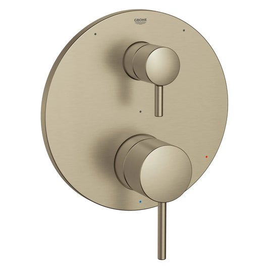 Grohe Timeless Pressure Balance Valve Trim Brushed Nickel Infinity 3-Way Diverter With Cartridge