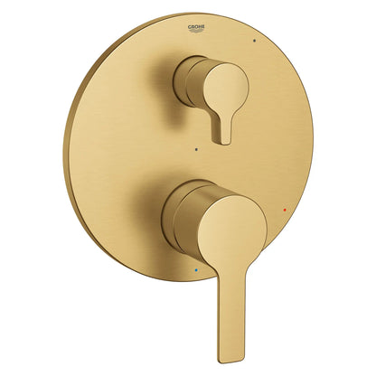Grohe Lineare 2-Way Metal Lever Handle Brushed Cool Sunrise Diverter Trim With Cartridge Pressure Balance Valve Trim