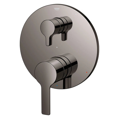 Grohe Lineare 2-Way Metal Lever Handle Hard Graphite Diverter Trim With Cartridge Pressure Balance Valve Trim