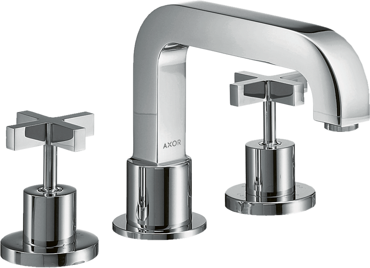 Axor Citterio 5 GPM 3-Hole Cross Handles Chrome Roman Tub Set Trim