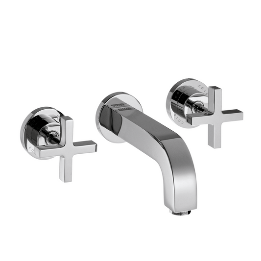 Axor Citterio 1.2 GPM Cross Handles Chrome Wall Mounted Widespread Faucet Trim