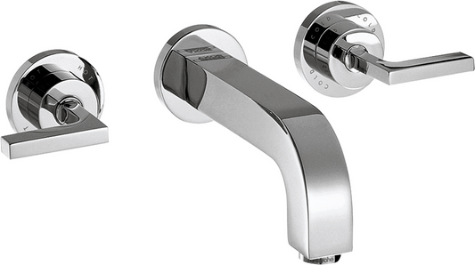 Axor Citterio 1.2 GPM Lever Handles Wall Mounted Chrome Widespread Faucet