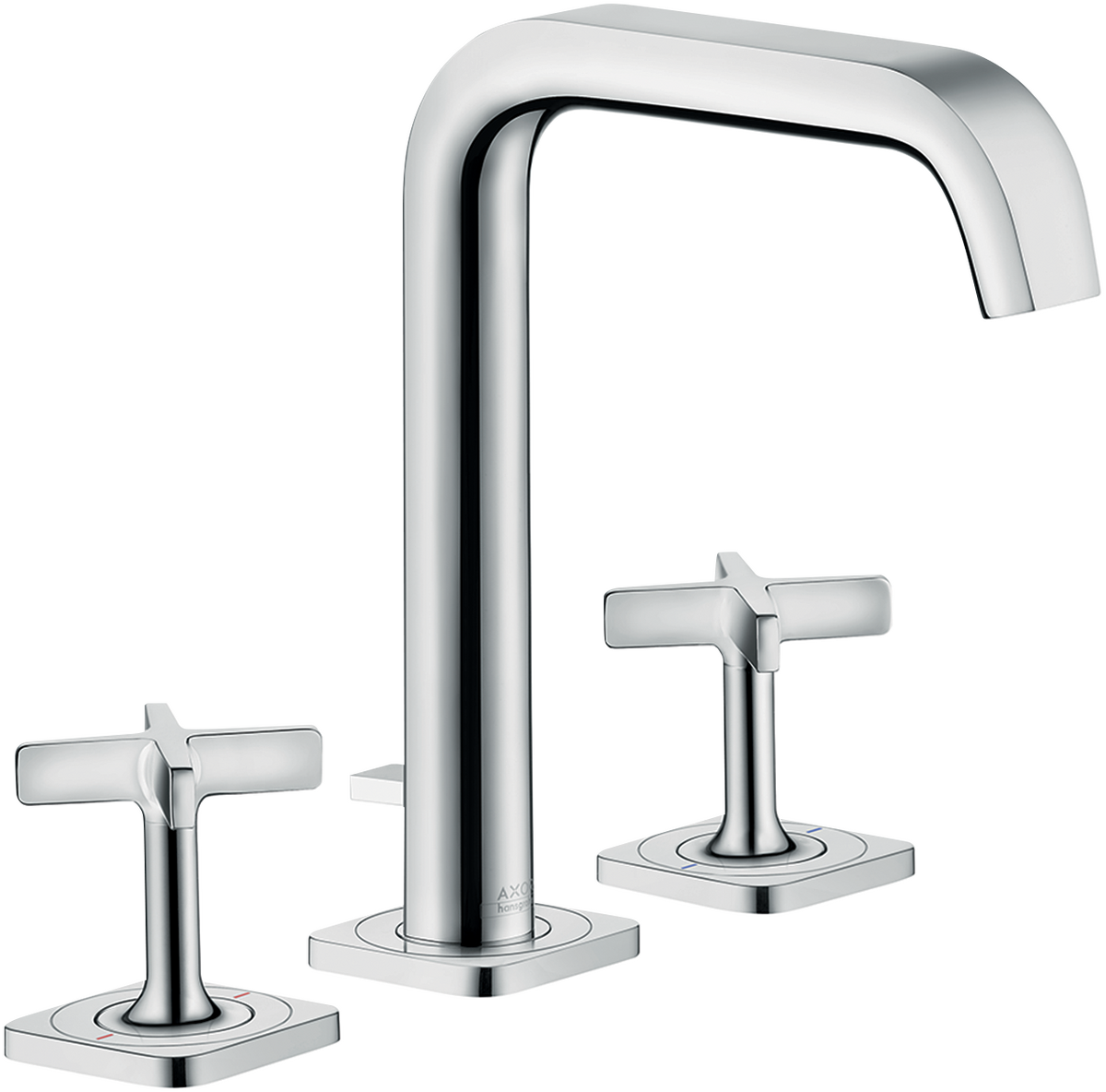 Axor Citterio E 1.2 GPM 170 Cross Handles Chrome Widespread Faucet With Pop-Up Drain