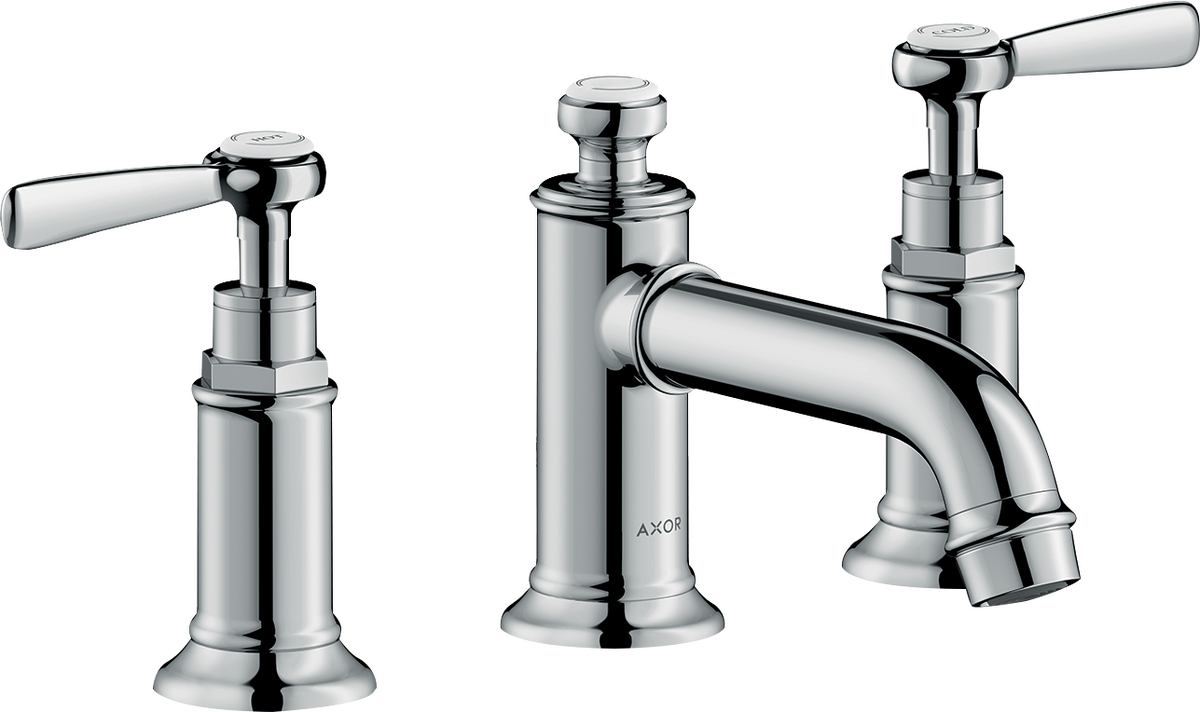 Axor Montreux 1.2 GPM Lever Handles Chrome Widespread Faucet With Pop-Up Drain