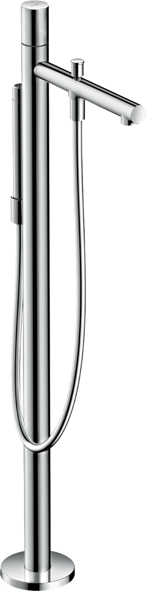 Axor Uno 5.8 GPM Chrome Freestanding Tub Filler Trim With 1.75 GPM Handshower