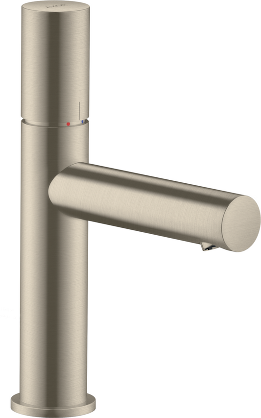 Axor Uno 1.2 GPM Zero Handle Single Hole Brushed Nickel 110 Faucet With Pop-Up Drain
