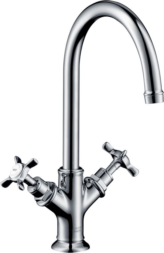 Axor Montreux 1.2 GPM 210 2 Cross Handles Chrome Faucet With Pop Up Drain