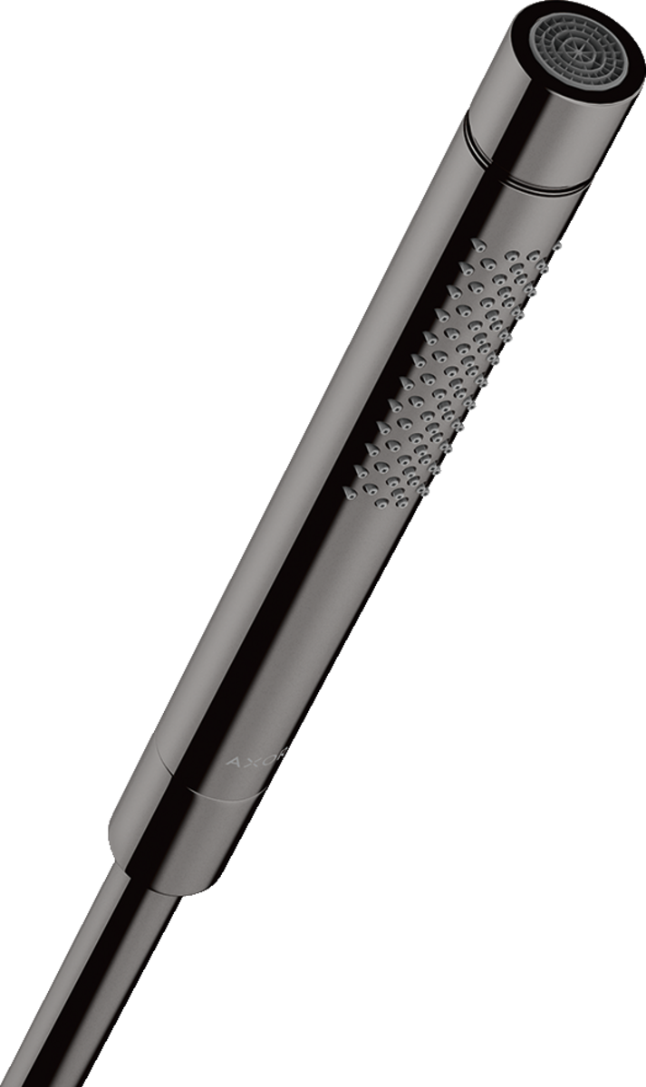 Axor Starck 2.5 GPM 2-Jet Polished Black Chrome Baton Handshower