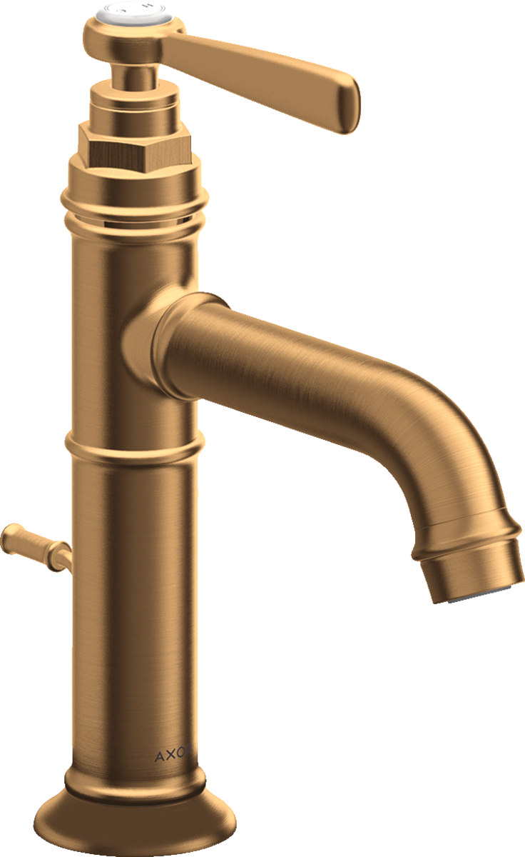 Axor Montreux 1.2 GPM Lever Handle Brushed Gold Optic Single Hole Faucet With Pop-Up Drain