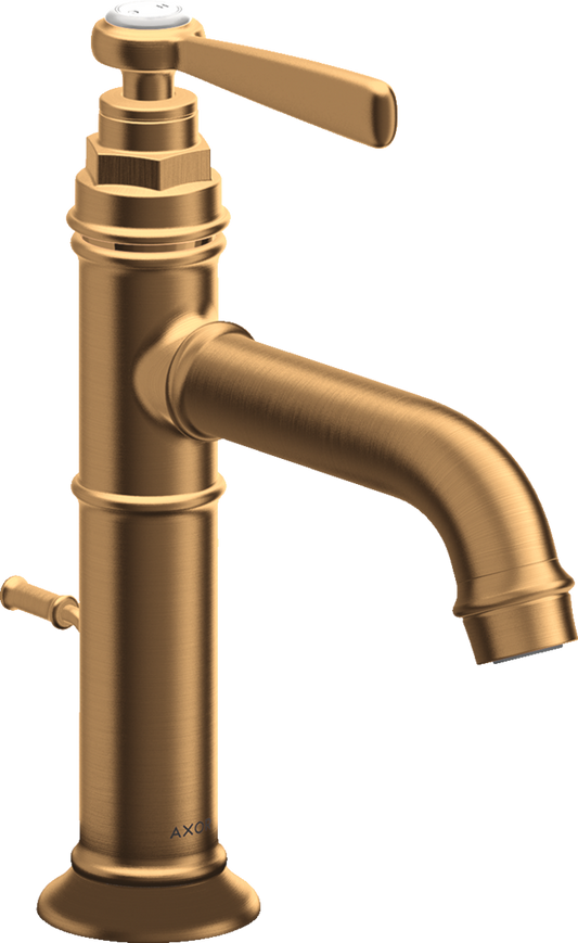 Axor Montreux 1.2 GPM Lever Handle Brushed Gold Optic Single Hole Faucet With Pop-Up Drain