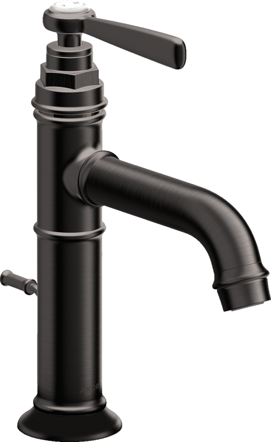 Axor Montreux 1.2 GPM Lever Handle Brushed Black Chrome Single Hole Faucet With Pop-Up Drain