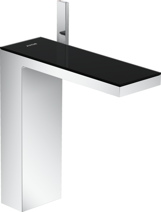 Axor MyEdition 1.2 GPM 230 Single Hole Lever Handle Chrome/ Black Glass Faucet