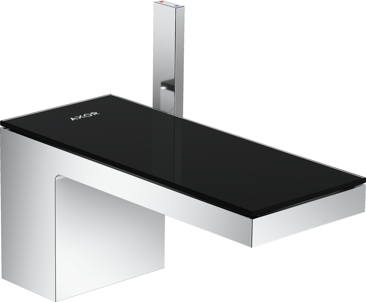 Axor MyEdition 1.2 GPM Single Hole Lever Handle Chrome/ Black Glass Faucet