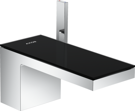 Axor MyEdition 1.2 GPM Single Hole Lever Handle Chrome/ Black Glass Faucet