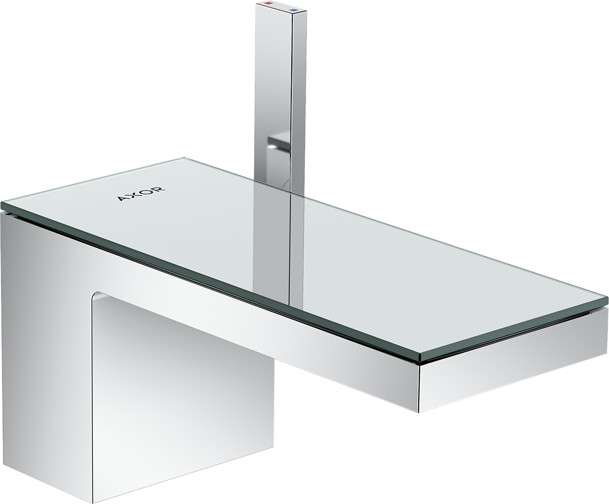Axor MyEdition 1.2 GPM Single Hole Lever Handle Chrome/ Mirror Glass Faucet