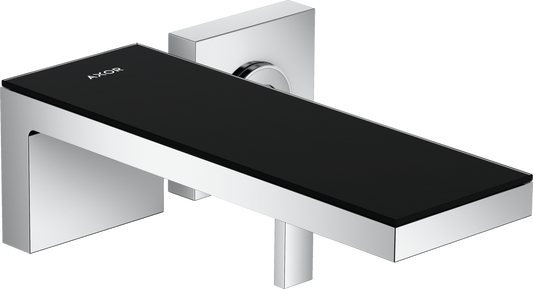 Axor MyEdition 1.2 GPM Single Handle Wall Mounted Chrome/ Black Glass Faucet Trim Without Pop-Up Drain